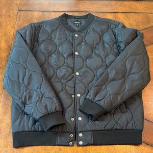 Brixton Quilted Black Bomber Jacket